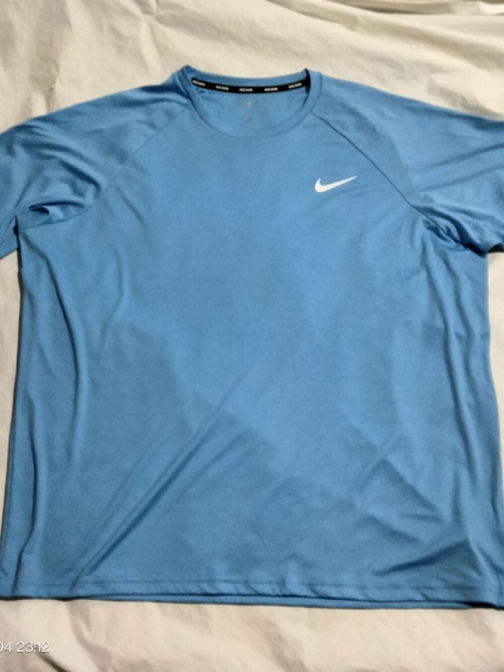 Nike Swim Men's T-Shirt Dri-Fit UPF 40+ Light Blue NESSA586-438 XXL NWT